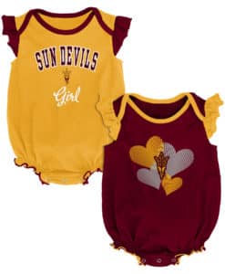 Arizona State Sun Devils Baby Girl 2 Pack Onesie Creeper Set