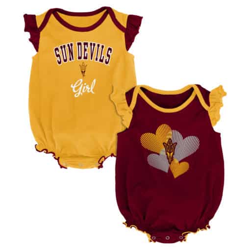 Arizona State Sun Devils Baby Girl 2 Pack Onesie Creeper Set