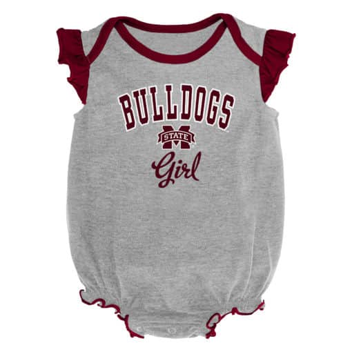 Mississippi State Bulldogs Baby Girl 2 Pack Onesie Creeper Set - Image 3