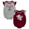 Mississippi State Bulldogs Baby Girl 2 Pack Onesie Creeper Set