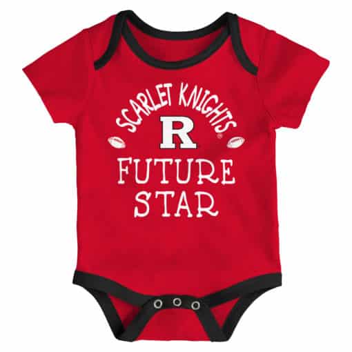 Rutgers Scarlet Knights Baby 3 Pack Future Star Onesie Creeper Set - Image 2
