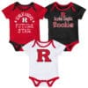 Rutgers Scarlet Knights Baby 3 Pack Future Star Onesie Creeper Set