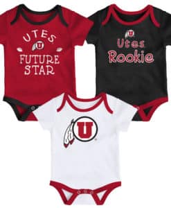 Utah Utes Baby 3 Pack Future Star Onesie Creeper Set