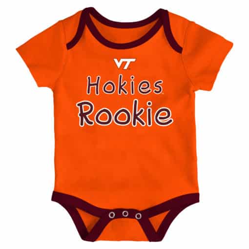 Virginia Tech Hokies Baby 3 Pack Future Star Onesie Creeper Set - Image 3