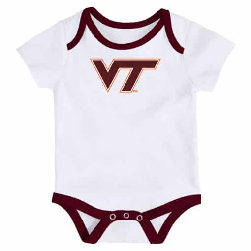 Virginia Tech Hokies Baby 3 Pack Future Star Onesie Creeper Set - Image 4