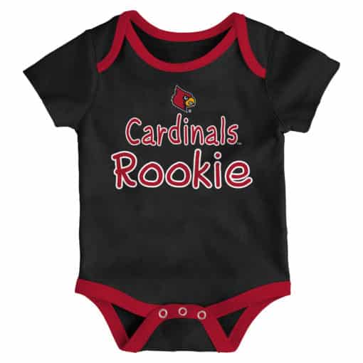 Louisville Cardinals Baby 3 Pack Future Star Onesie Creeper Set - Image 3