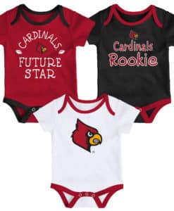 Louisville Cardinals Baby 3 Pack Future Star Onesie Creeper Set