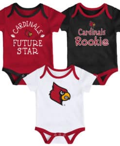 Louisville Cardinals Baby 3 Pack Future Star Onesie Creeper Set