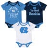 North Carolina Tar Heels Baby 3 Pack Future Star Onesie Creeper Set