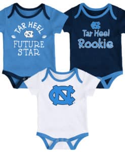 North Carolina Tar Heels Baby 3 Pack Future Star Onesie Creeper Set