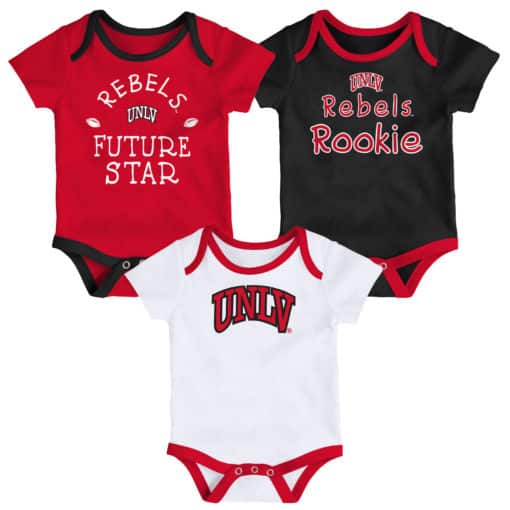 UNLV Rebels Baby 3 Pack Future Star Onesie Creeper Set