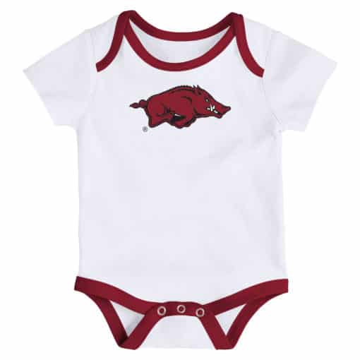 Arkansas Razorbacks Baby 3 Pack Future Star Onesie Creeper Set - Image 4