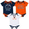 Virginia Cavaliers Baby 3 Pack Future Star Onesie Creeper Set