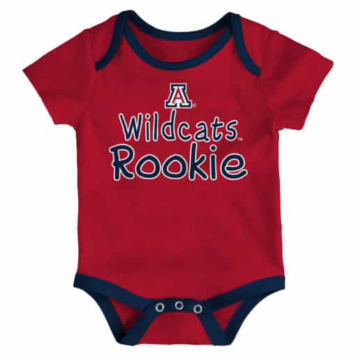 Arizona Wildcats Baby 3 Pack Future Star Onesie Creeper Set - Image 3
