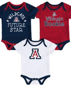 Arizona Wildcats Baby 3 Pack Future Star Onesie Creeper Set