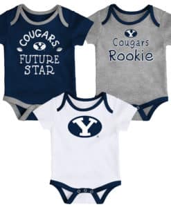 Brigham Young Cougars Baby 3 Pack Future Star Onesie Creeper Set