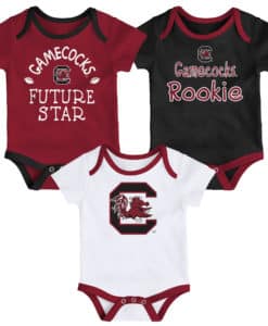 South Carolina Gamecocks Baby 3 Pack Future Star Onesie Creeper Set
