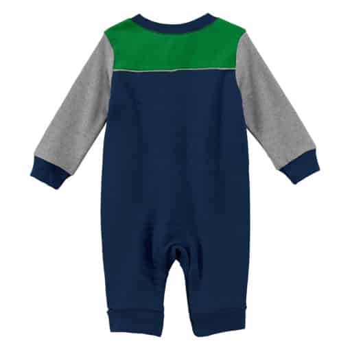 Notre Dame Fighting Irish Baby Navy Scrimmage Long Sleeve Coverall - Image 2