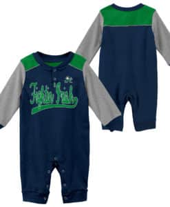 Notre Dame Fighting Irish Baby Navy Scrimmage Long Sleeve Coverall