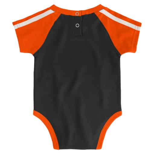 Oklahoma State Cowboys Baby Black Orange 3 Piece Creeper Set - Image 4