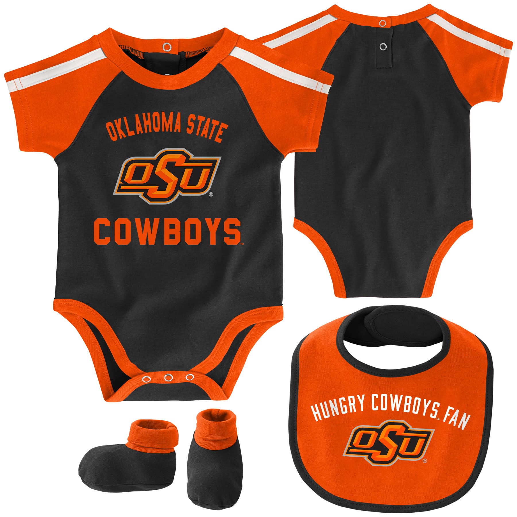 thumbnail image 2 of Calgary Flames Newborn 3-Piece Creeper Set | Size 0-3 Months | 100% Cotton Team Outfit For Baby 2 of 11