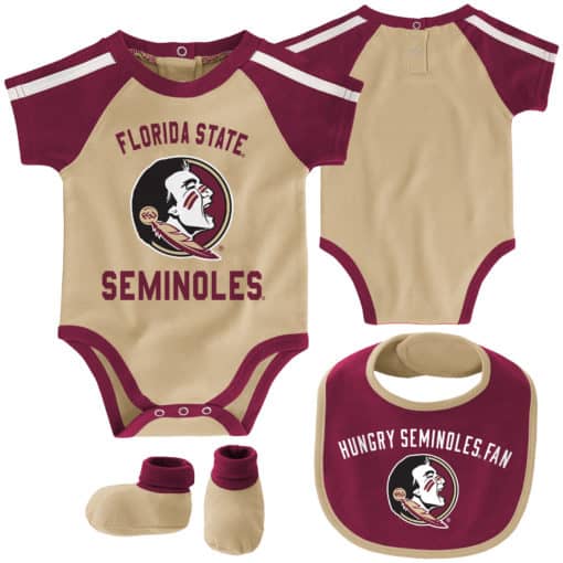 Florida State Seminoles Baby Gold Garnet 3 Piece Creeper Set