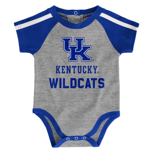 Kentucky Wildcats Baby Gray Blue 3 Piece Creeper Set - Image 5