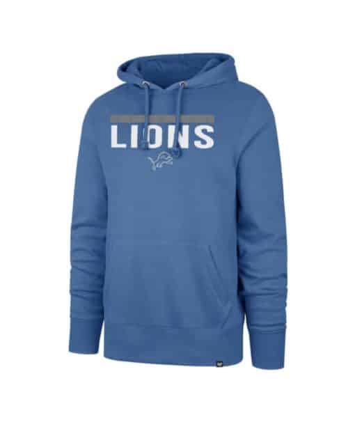 Detroit Lions 47 Brand Men's Blue Raz Headline Pullover Hoodie ...