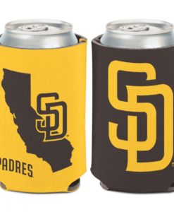 San Diego Padres 12 oz Brown Yellow California Can Cooler Holder