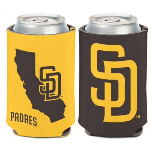 San Diego Padres 12 oz Brown Yellow California Can Cooler Holder