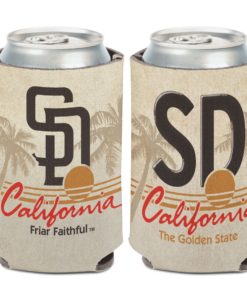 San Diego Padres 12 oz Cream State Plate Can Cooler Holder