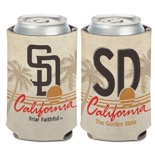 San Diego Padres 12 oz Cream State Plate Can Cooler Holder