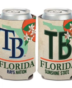 Tampa Bay Rays 12 oz State Plate Can Cooler Holder