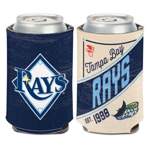 Tampa Bay Rays 12 oz Blue Cream Cooperstown Can Cooler Holder