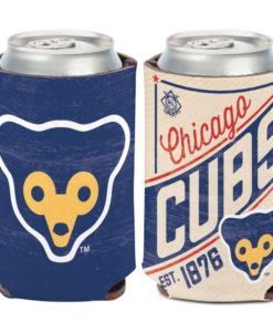 Chicago Cubs 12 oz Blue Cream Cooperstown Can Cooler Holder