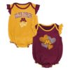 Minnesota Golden Gophers Baby Girl 2 Pack Onesie Creeper Set