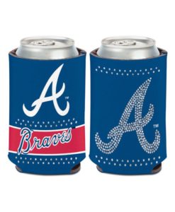 Atlanta Braves 12 oz Blue Bling Can Cooler Holder