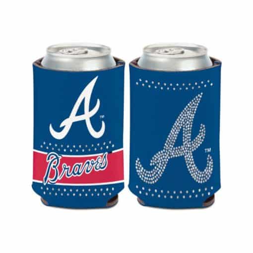 Atlanta Braves 12 oz Blue Bling Can Cooler Holder