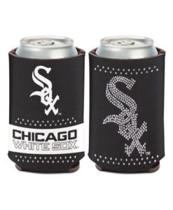 Chicago White Sox 12 oz Black Bling Can Cooler Holder