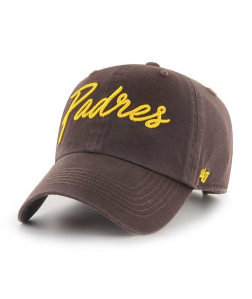 San Diego Padres Women's 47 Brand Brown Lyric Clean Up Adjustable Hat