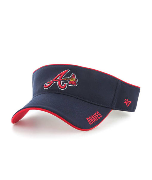Atlanta Braves VISOR 47 Brand Navy Top Rope Adjustable Hat
