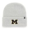 Michigan Wolverines 47 Brand Gray Brain Freeze Cuff Knit Hat