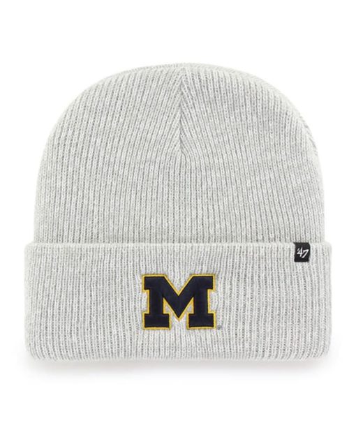 Michigan Wolverines 47 Brand Gray Brain Freeze Cuff Knit Hat