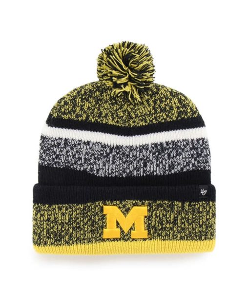 Michigan Wolverines 47 Brand Navy Northward Cuff Knit Hat