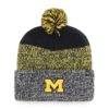 Michigan Wolverines 47 Brand Navy Static Cuff Knit Hat