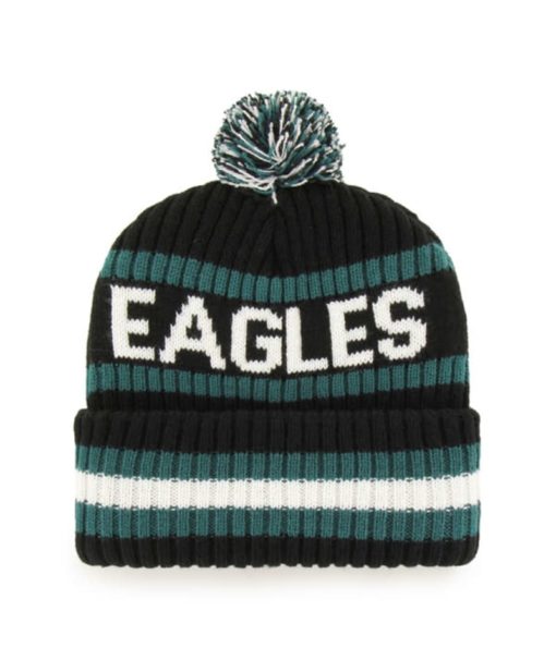Philadelphia Eagles 47 Brand Black Bering Cuff Knit Hat - Image 2