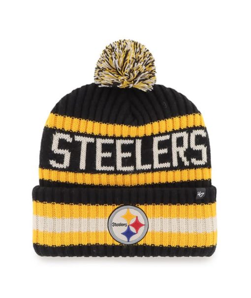 Pittsburgh Steelers 47 Brand Black Bering Cuff Knit Hat