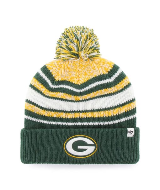 Green Bay Packers KIDS 47 Brand Dark Green Bubbler Cuff Knit Hat