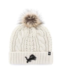 Detroit Lions Women's 47 Brand White Cream Meeko Cuff Knit Hat