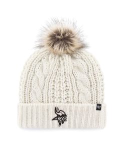 Minnesota Vikings Women's 47 Brand White Cream Meeko Cuff Knit Hat